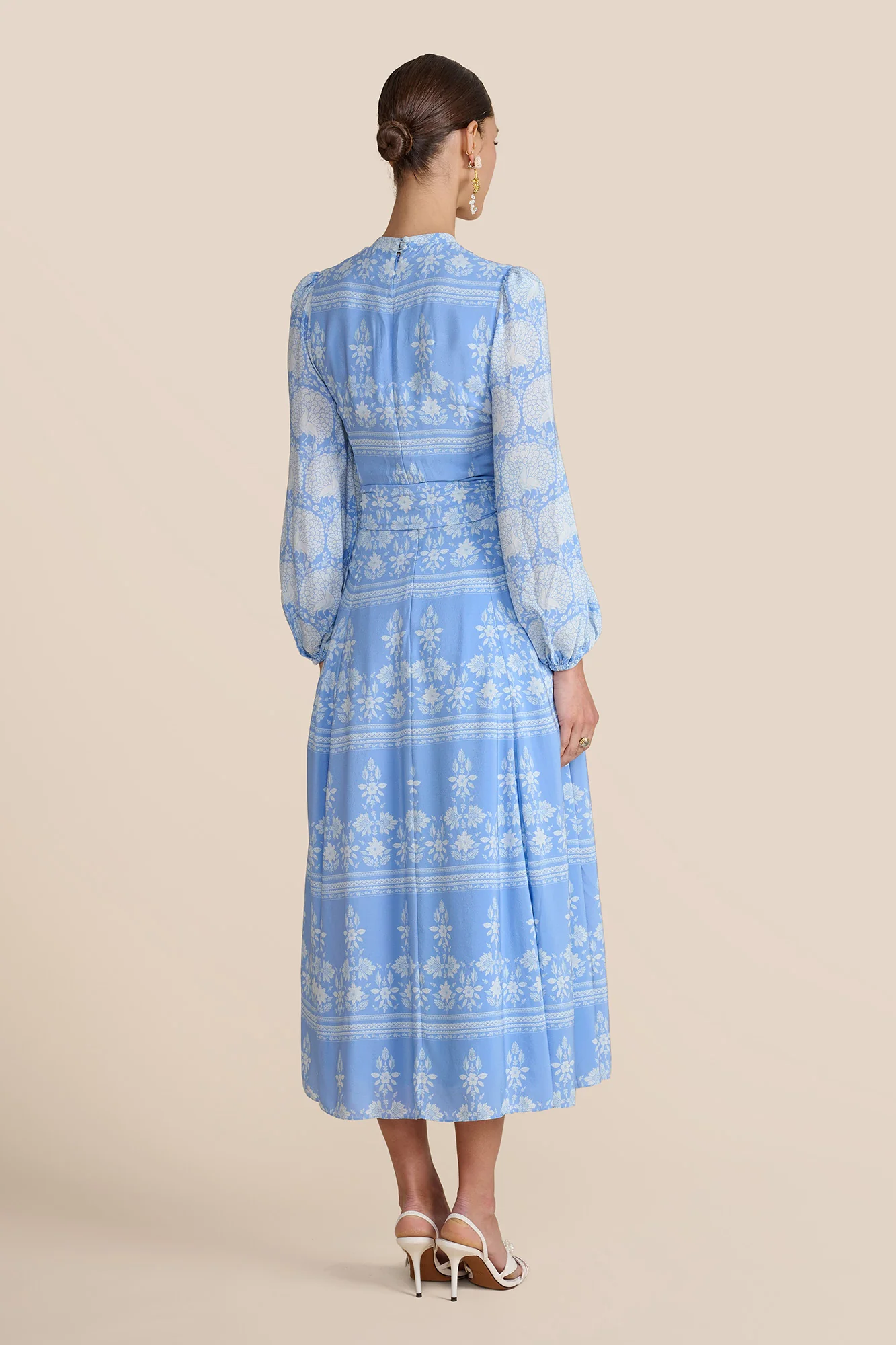 Sonia Cornflower Blouson Sleeve Dress - Image 8