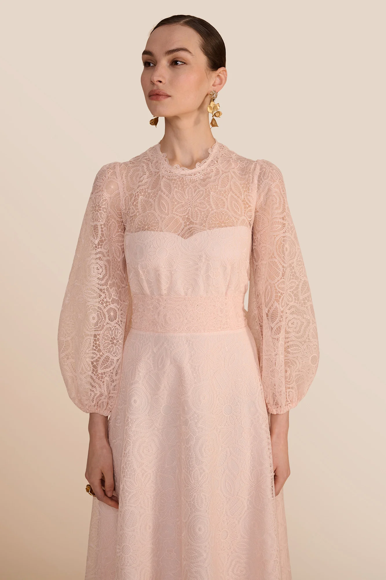 Sonia Blush Lace Dress - Image 2