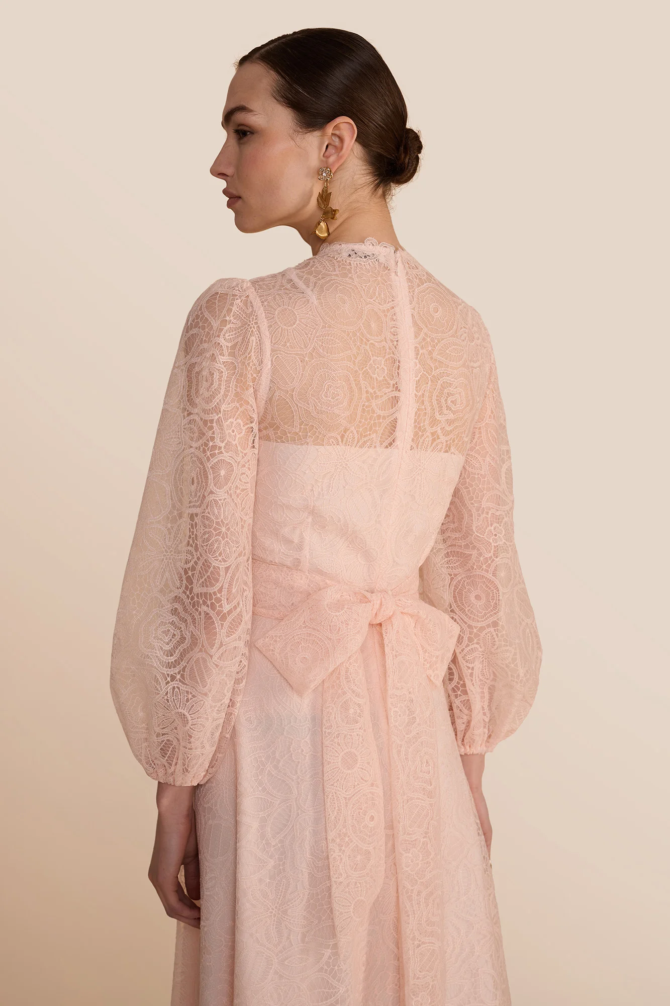 Sonia Blush Lace Dress - Image 5