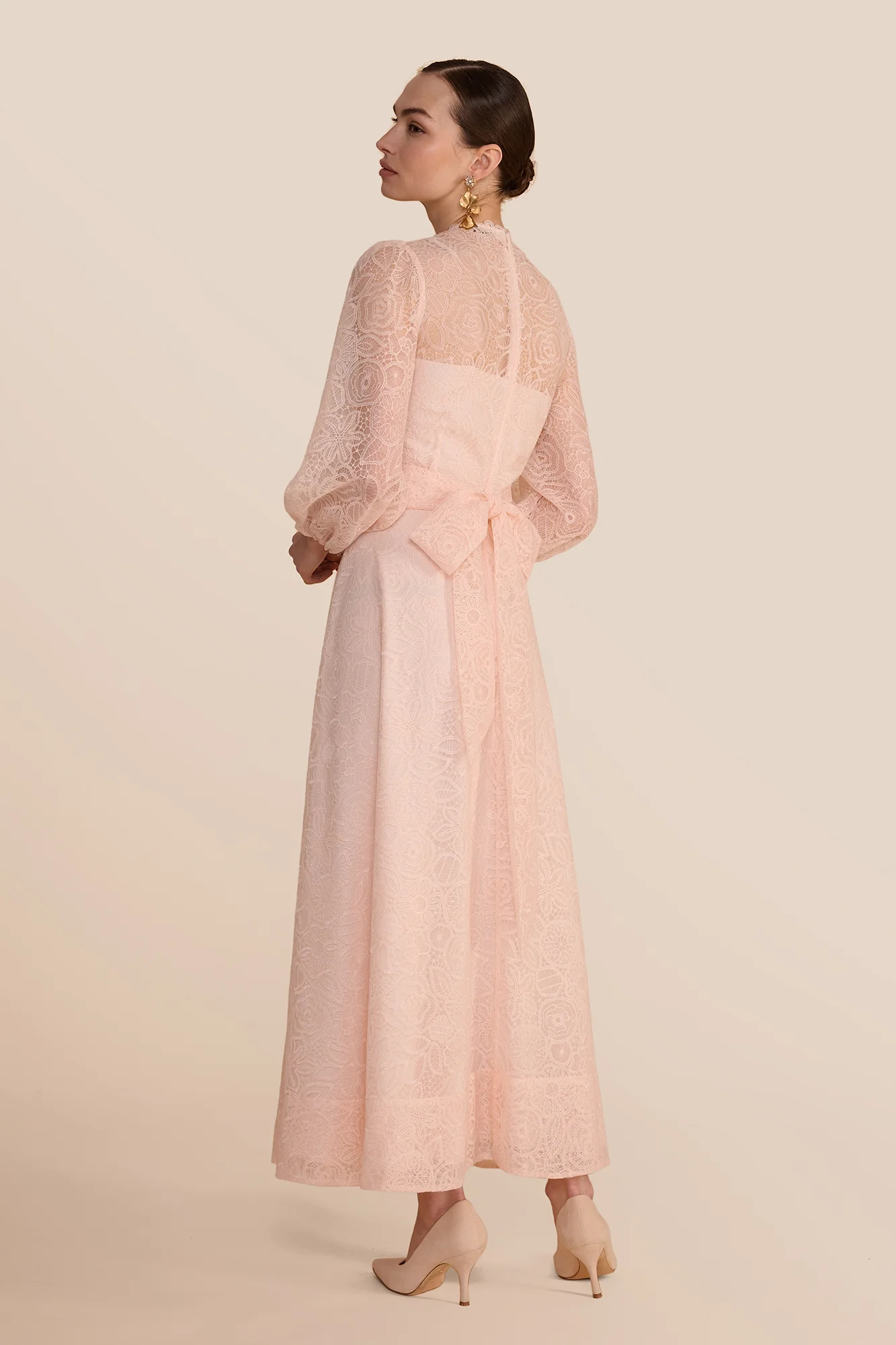 Sonia Blush Lace Dress - Image 6