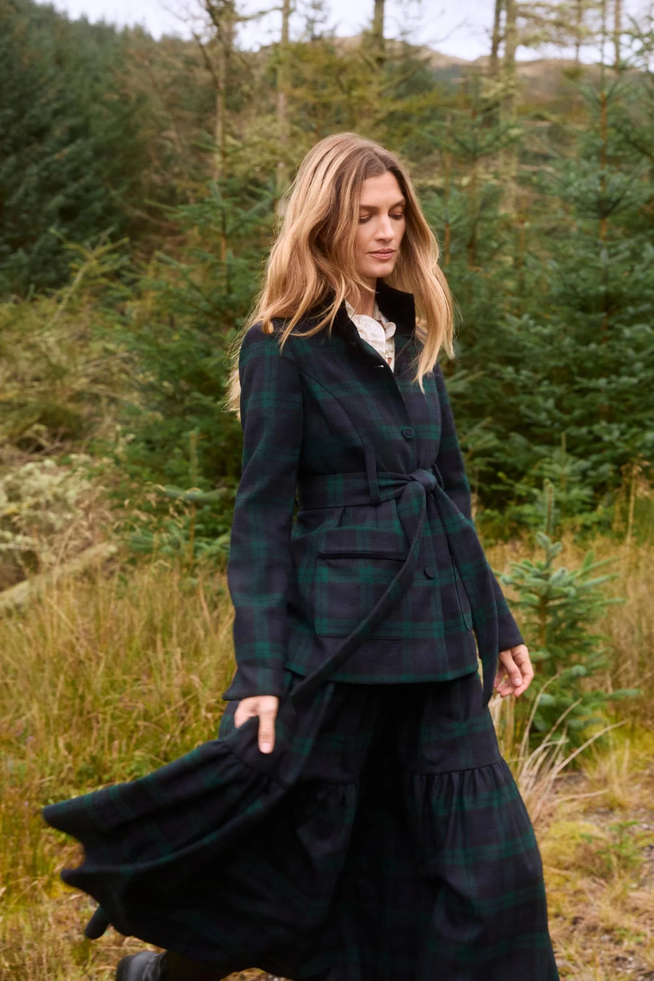 Vesta Evergreen Tartan Jacket - Image 3