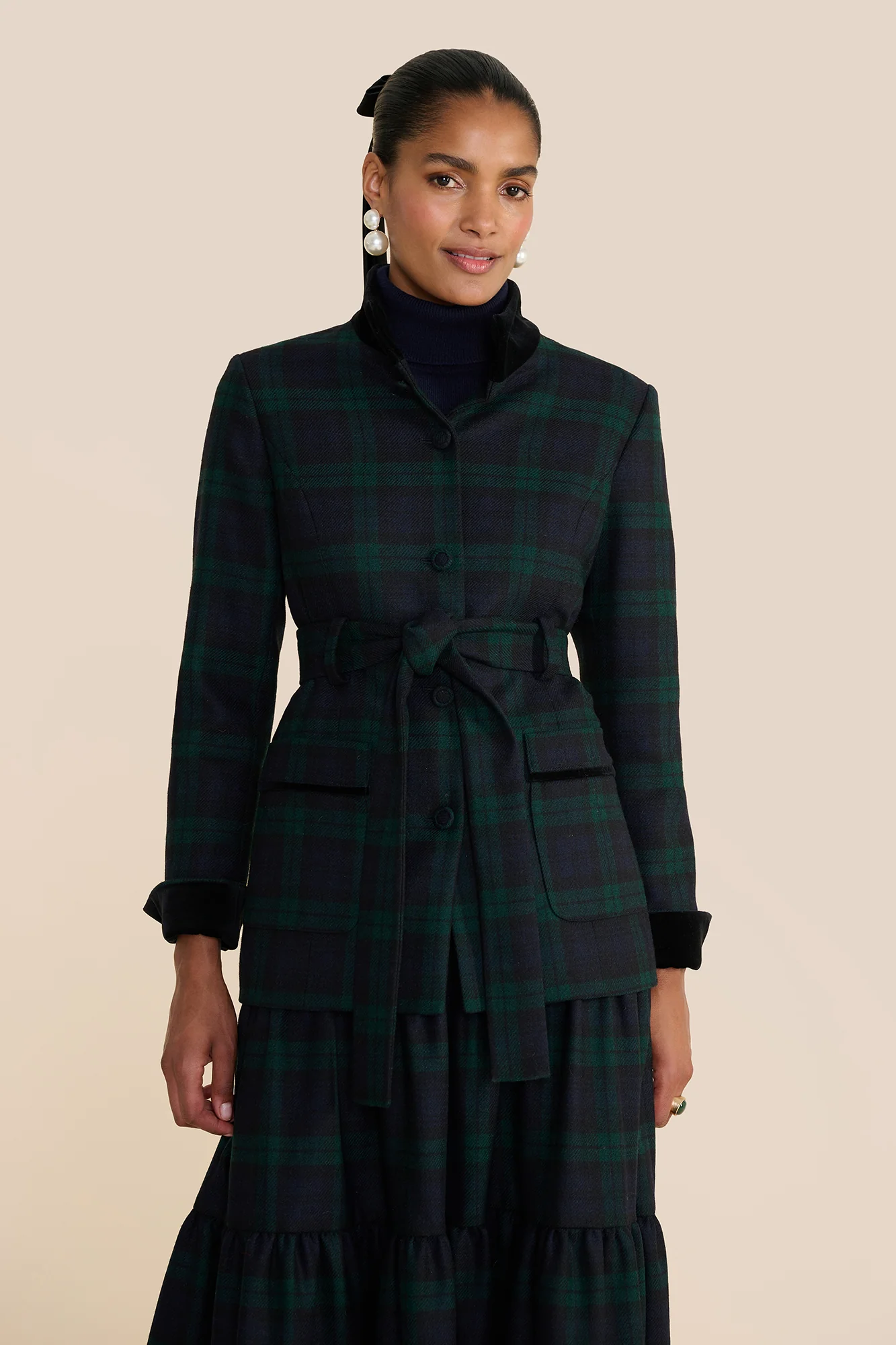 Vesta Evergreen Tartan Jacket - Image 4