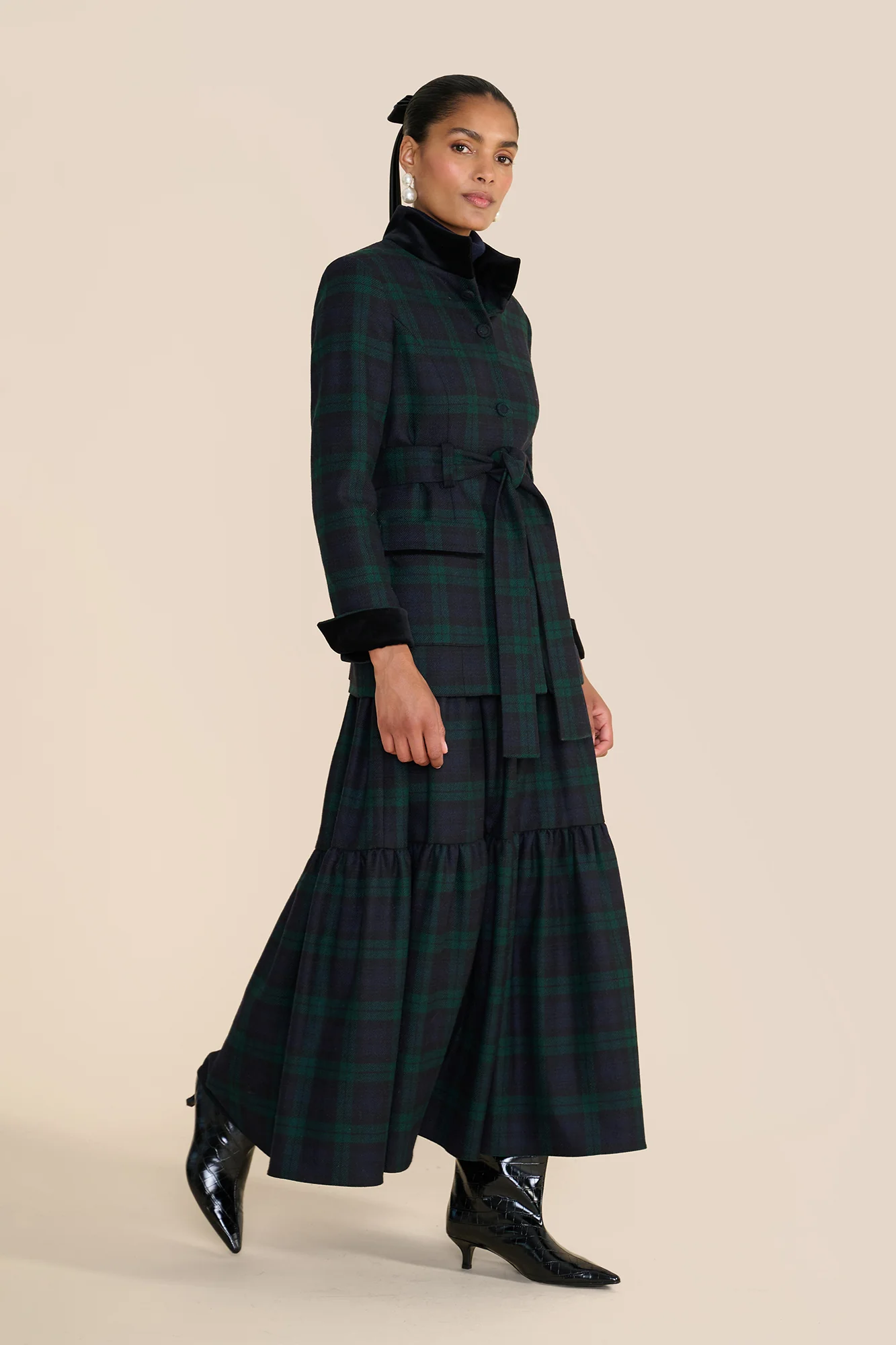 Vesta Evergreen Tartan Jacket - Image 5