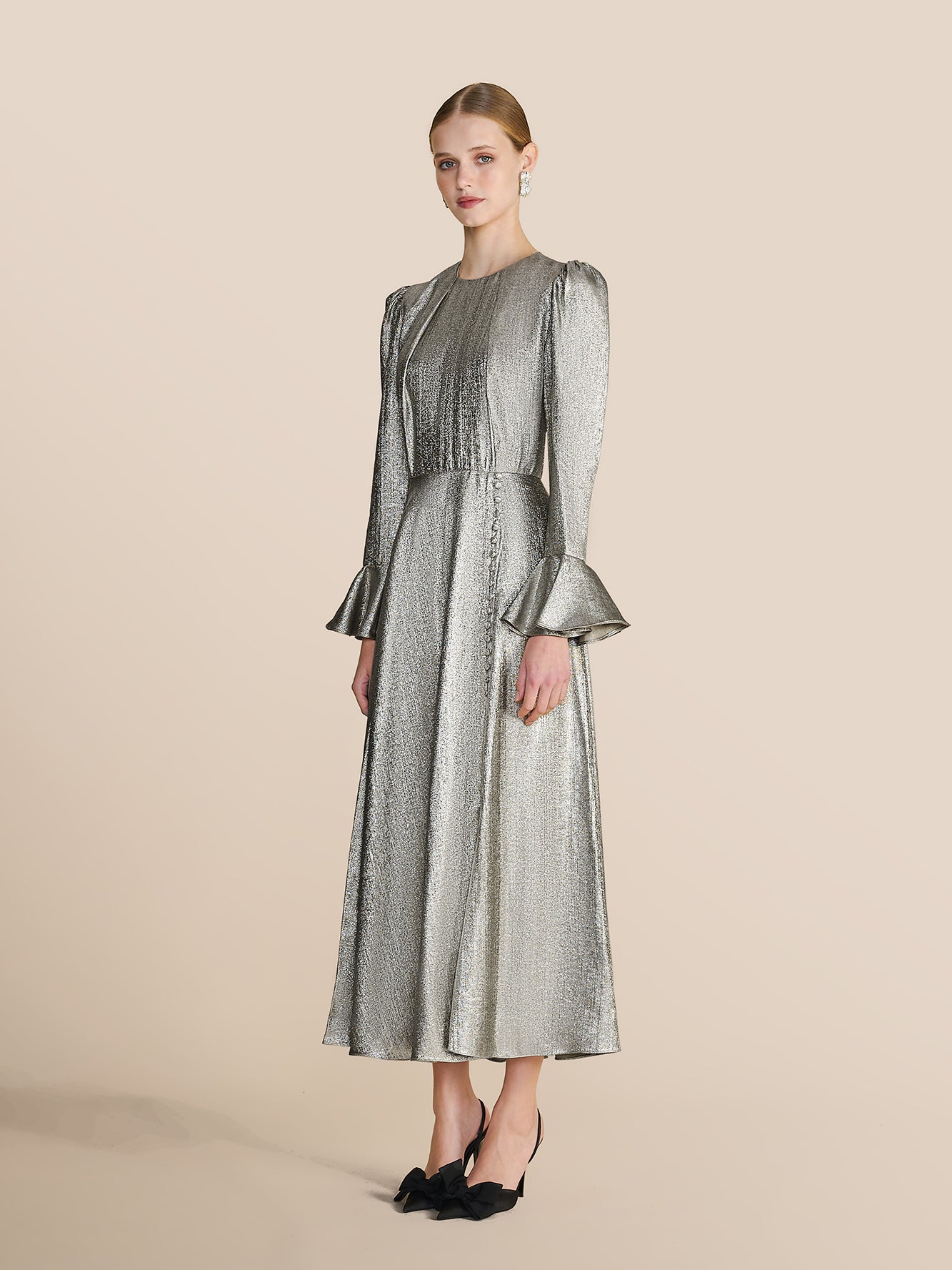 Yahvi Oyster Long Dress - Image 4