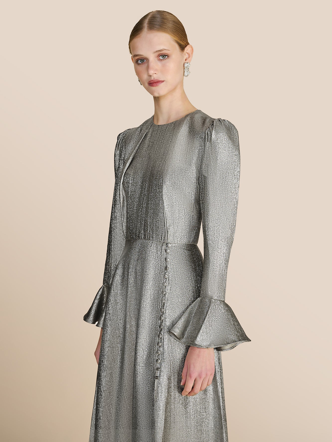 Yahvi Oyster Long Dress - Image 6